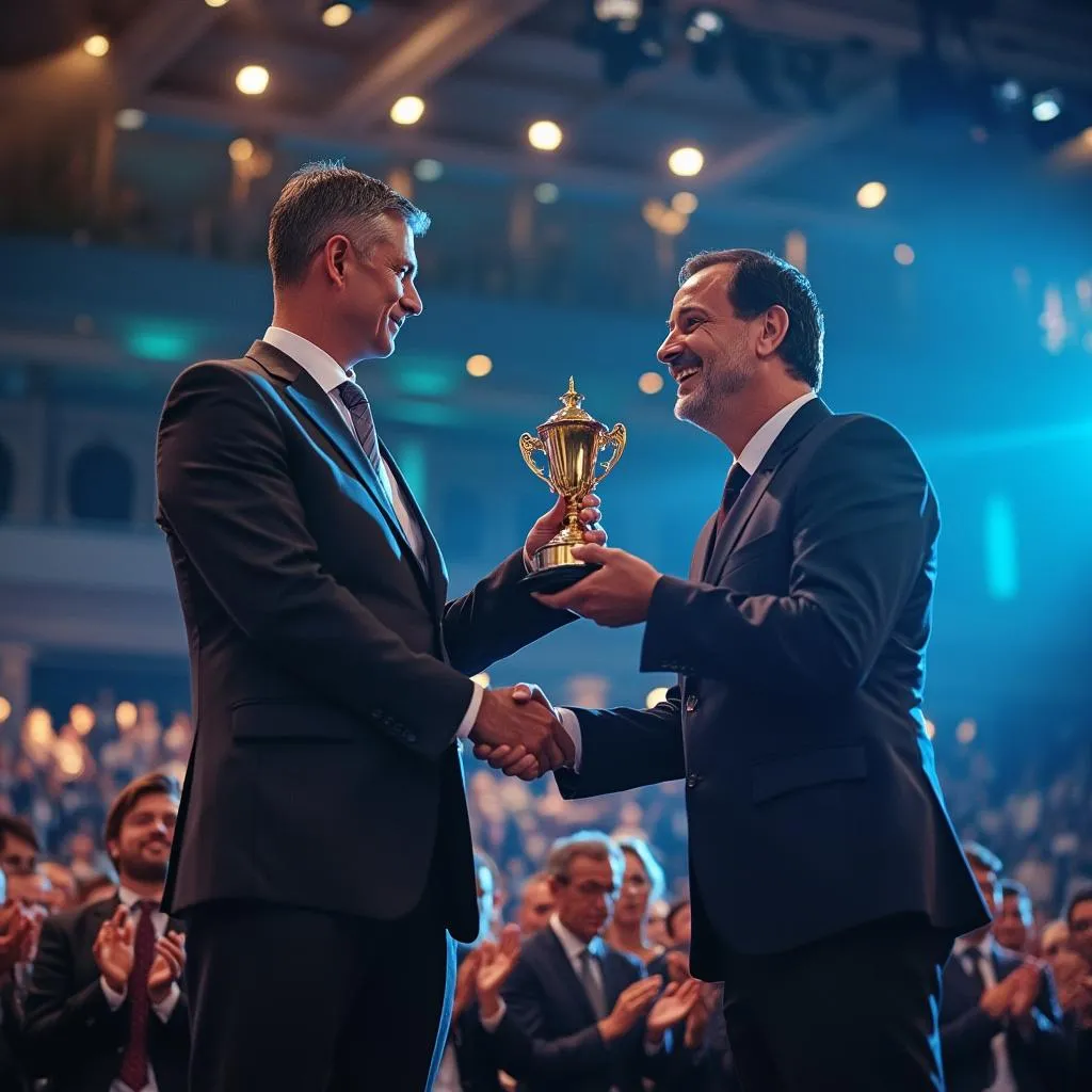 Recepción de premio a la excelencia